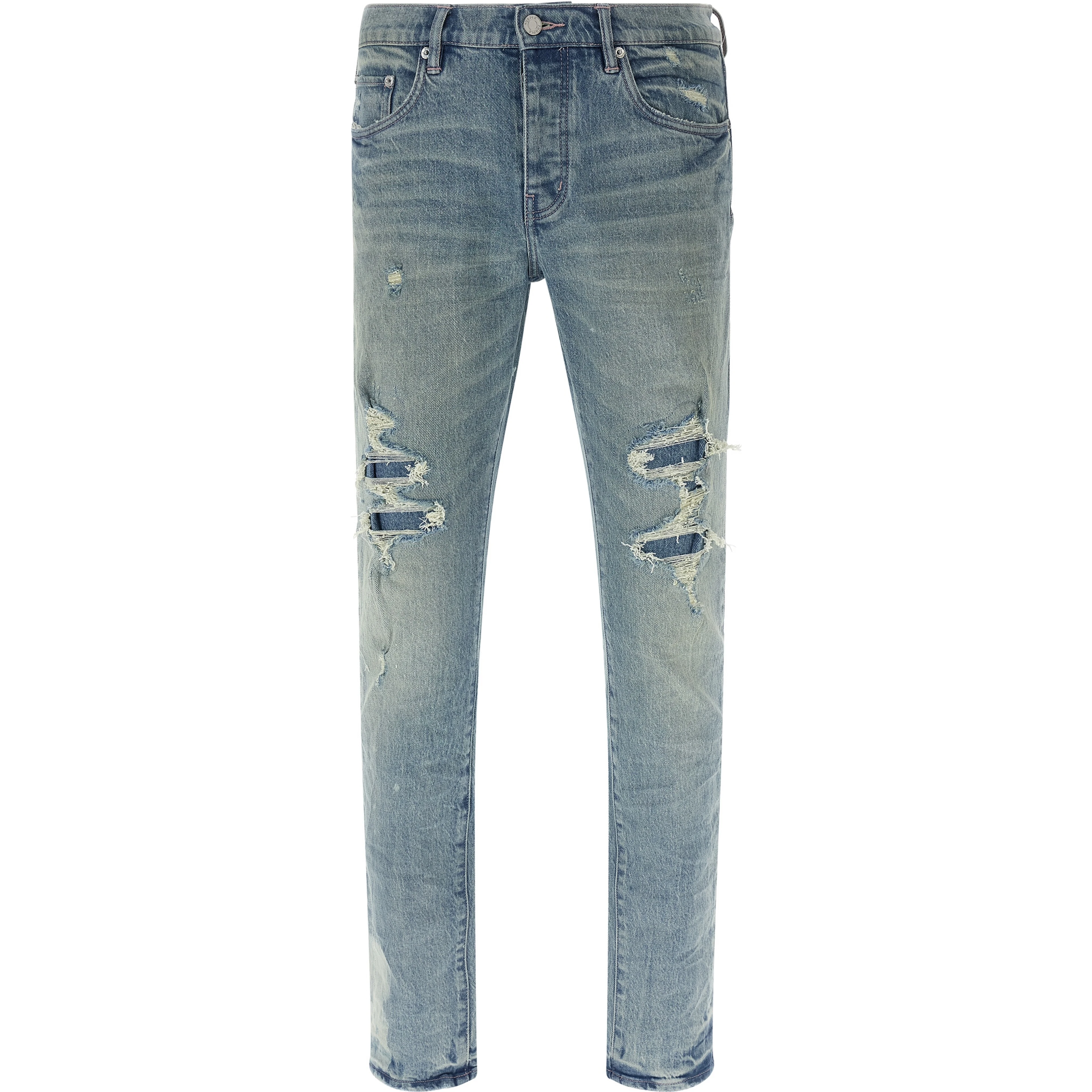 Blue Cotton Skinny Jeans