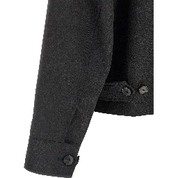 Gray Wool Full-Length Jacket
