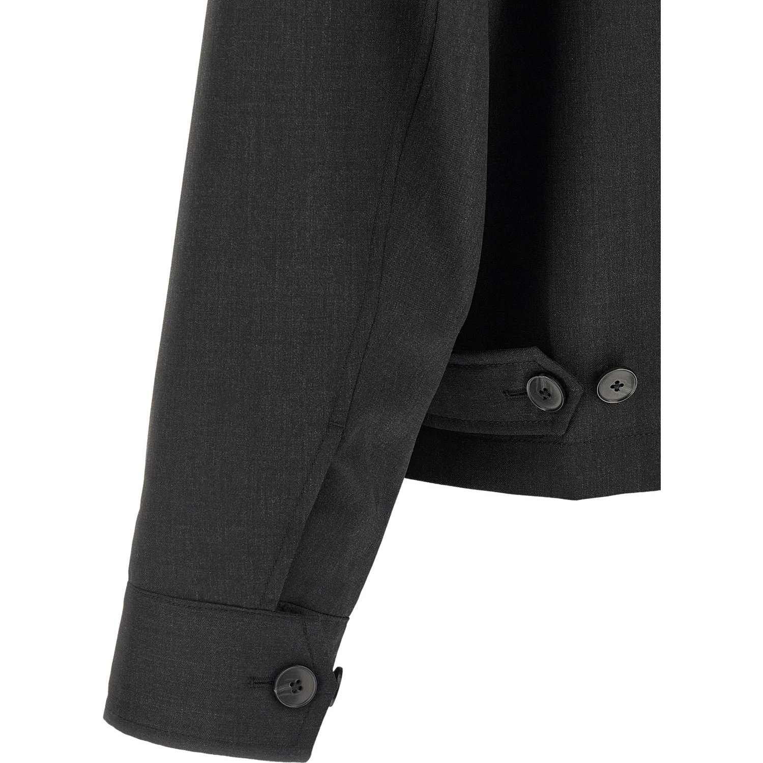Gray Wool Full-Length Jacket