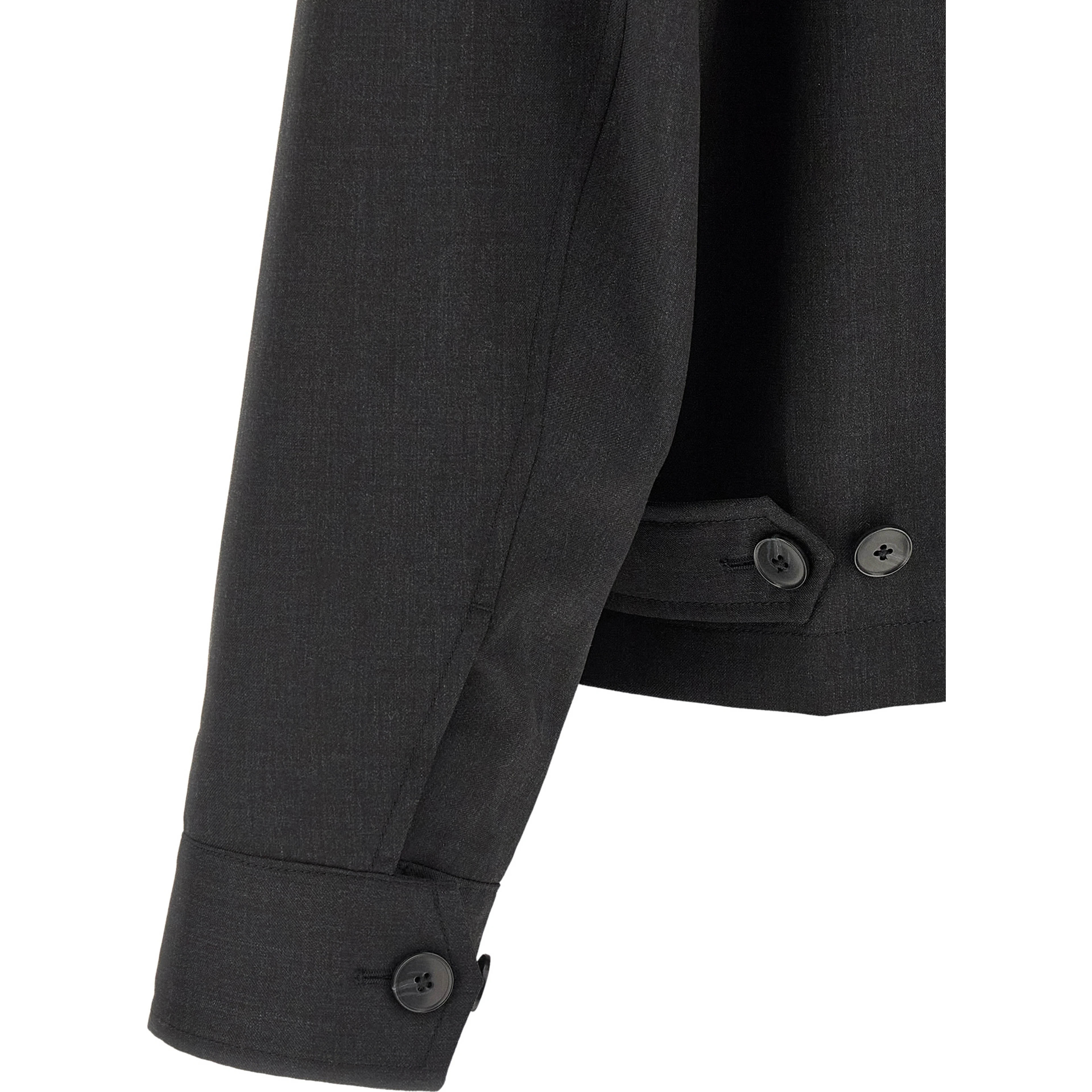 Gray Wool Full-Length Jacket