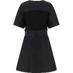 Black Cotton Short Dress