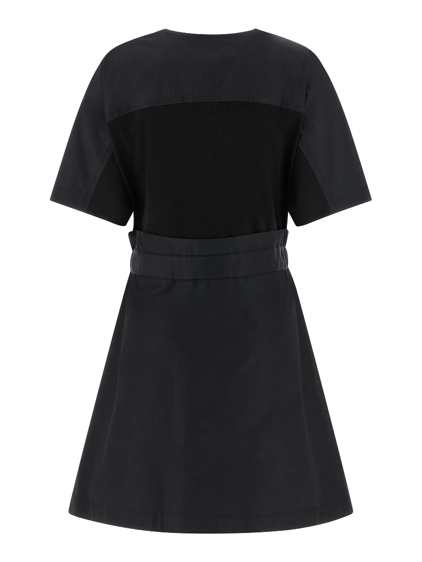 Black Cotton Short Dress