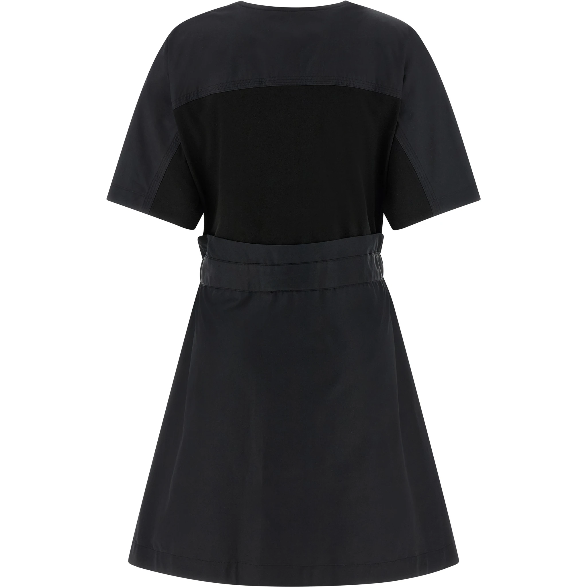 Black Cotton Short Dress