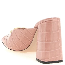 Multicolor Calfskin Stiletto Heel Sandals