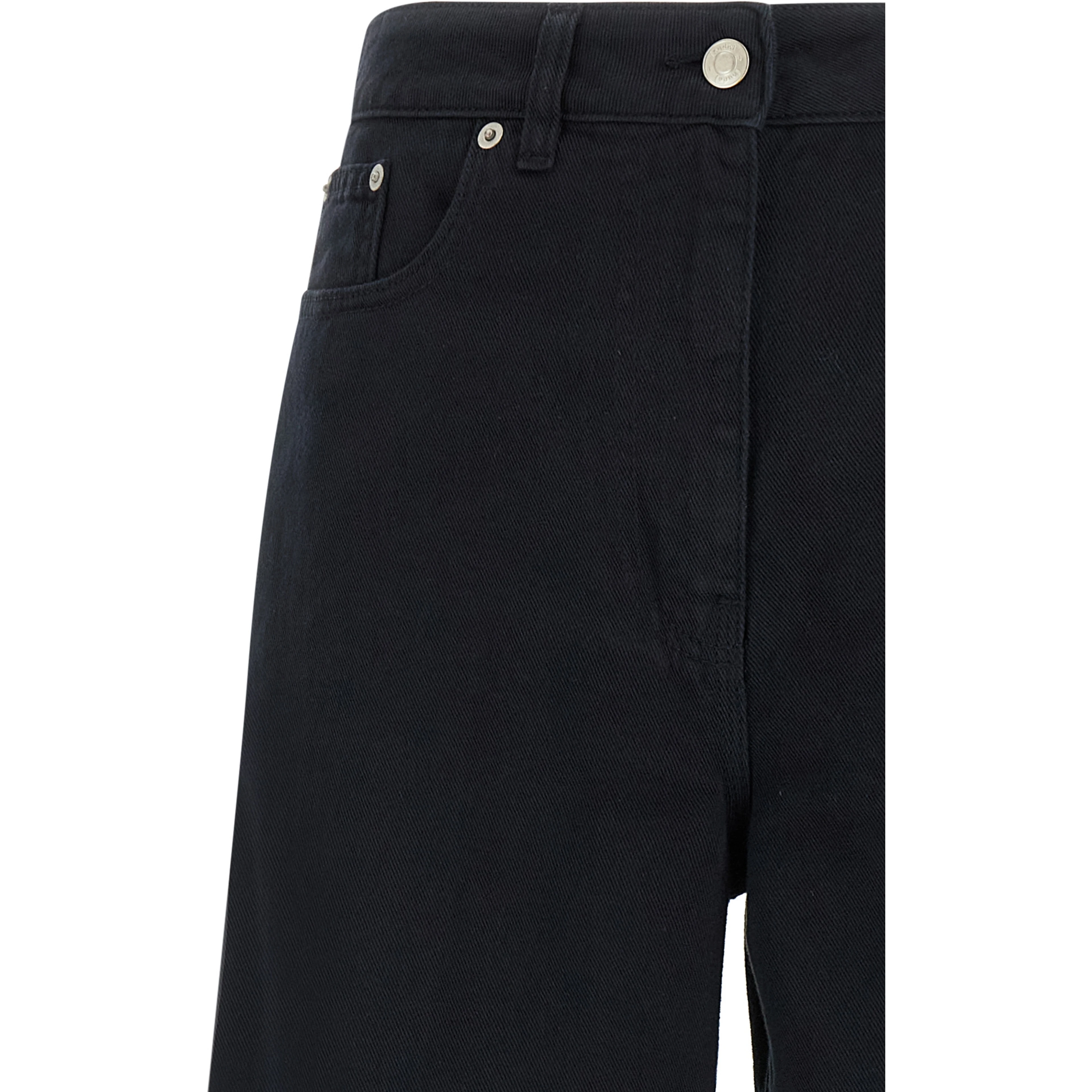 Blue Cotton Flared Pants