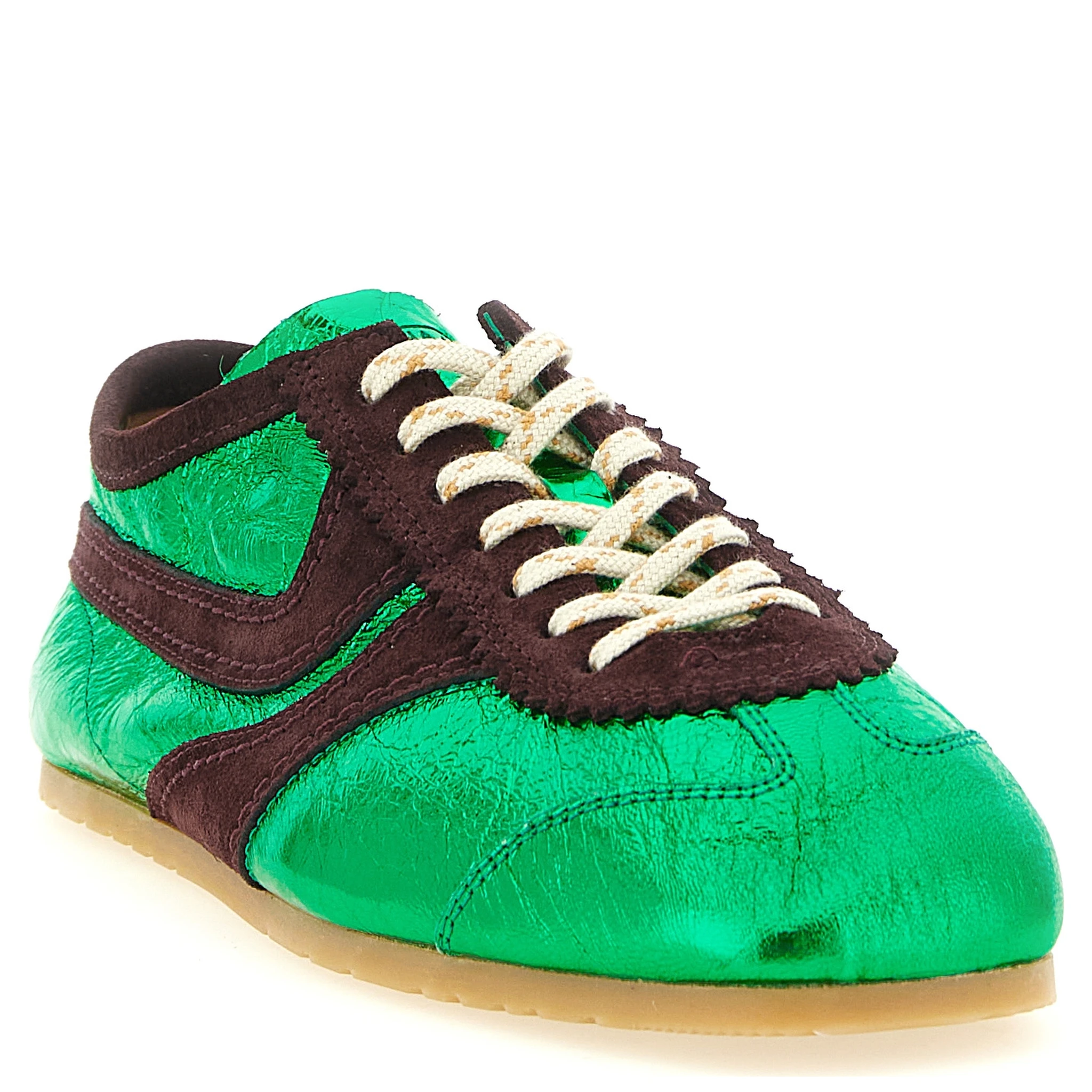 Bicolor Lamb Leather Sneakers