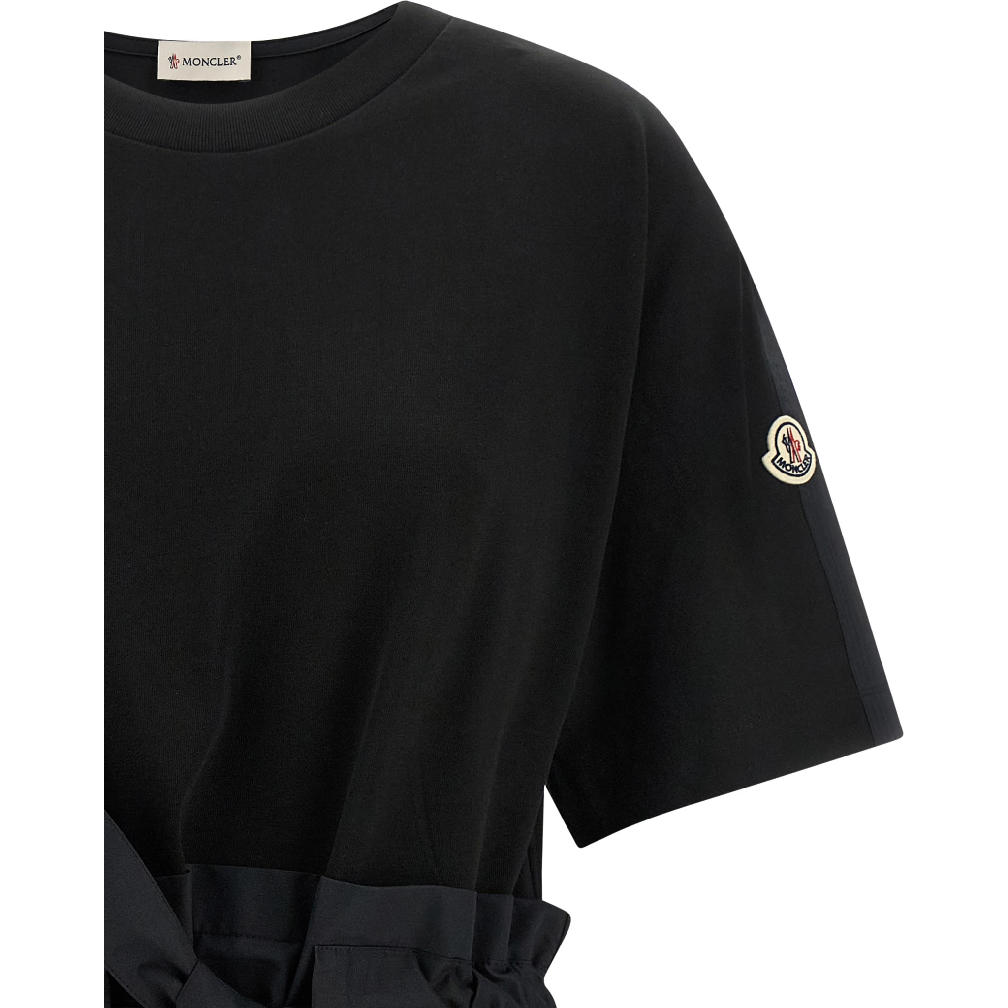 Black Cotton Short Dress