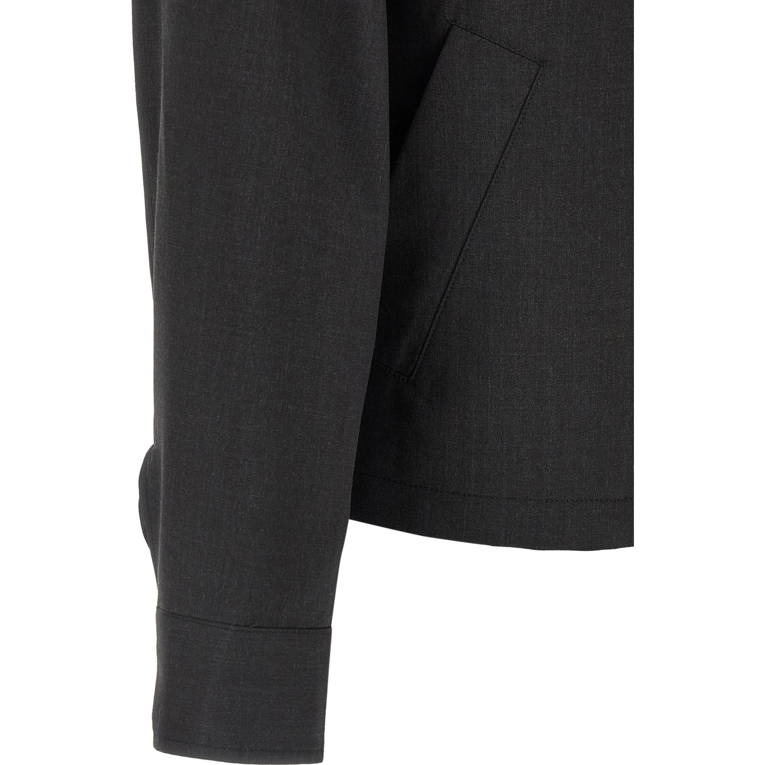 Gray Wool Full-Length Jacket