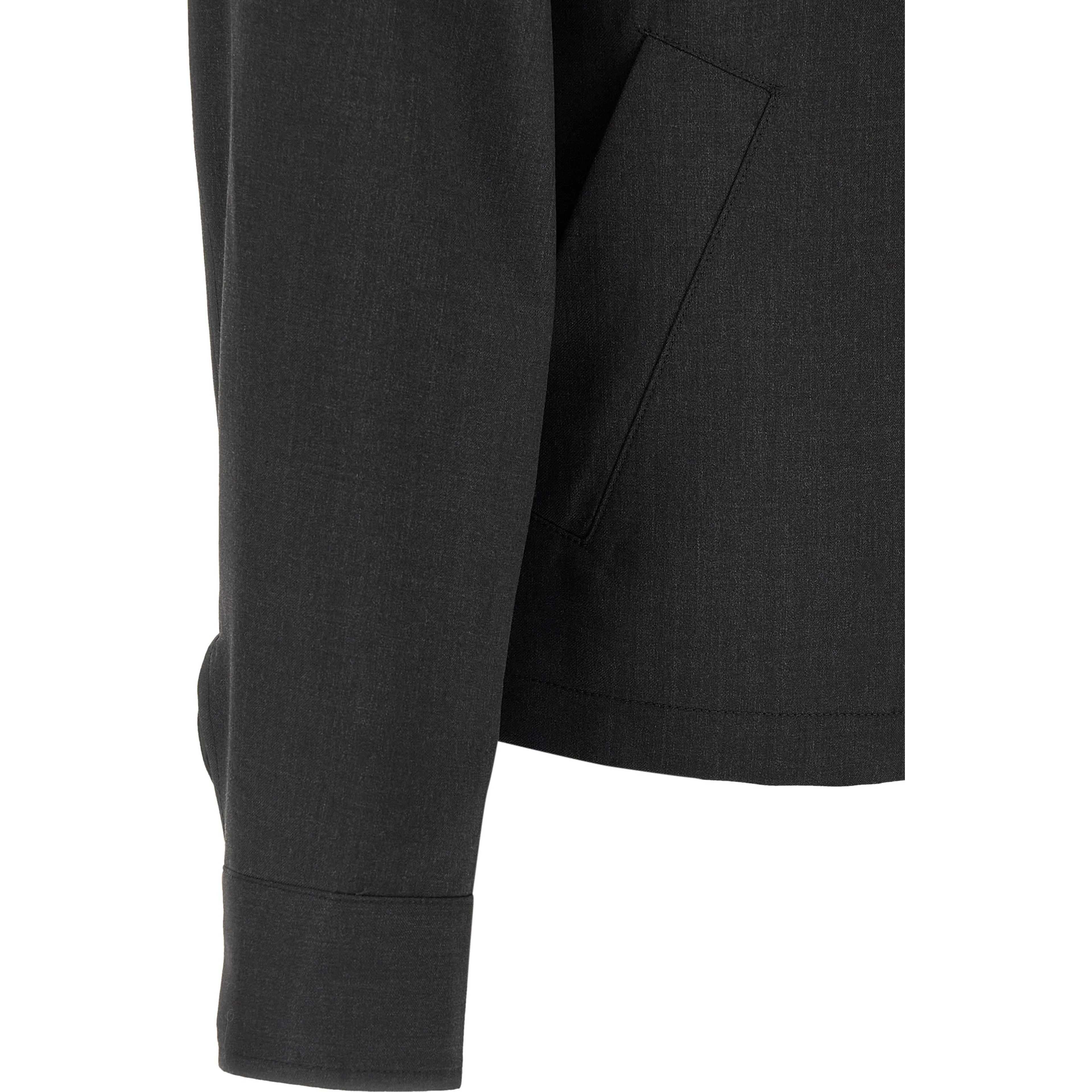 Gray Wool Full-Length Jacket