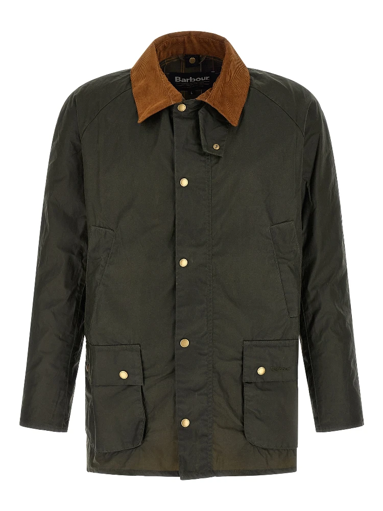 Bicolor Cotton Full-Length Jacket