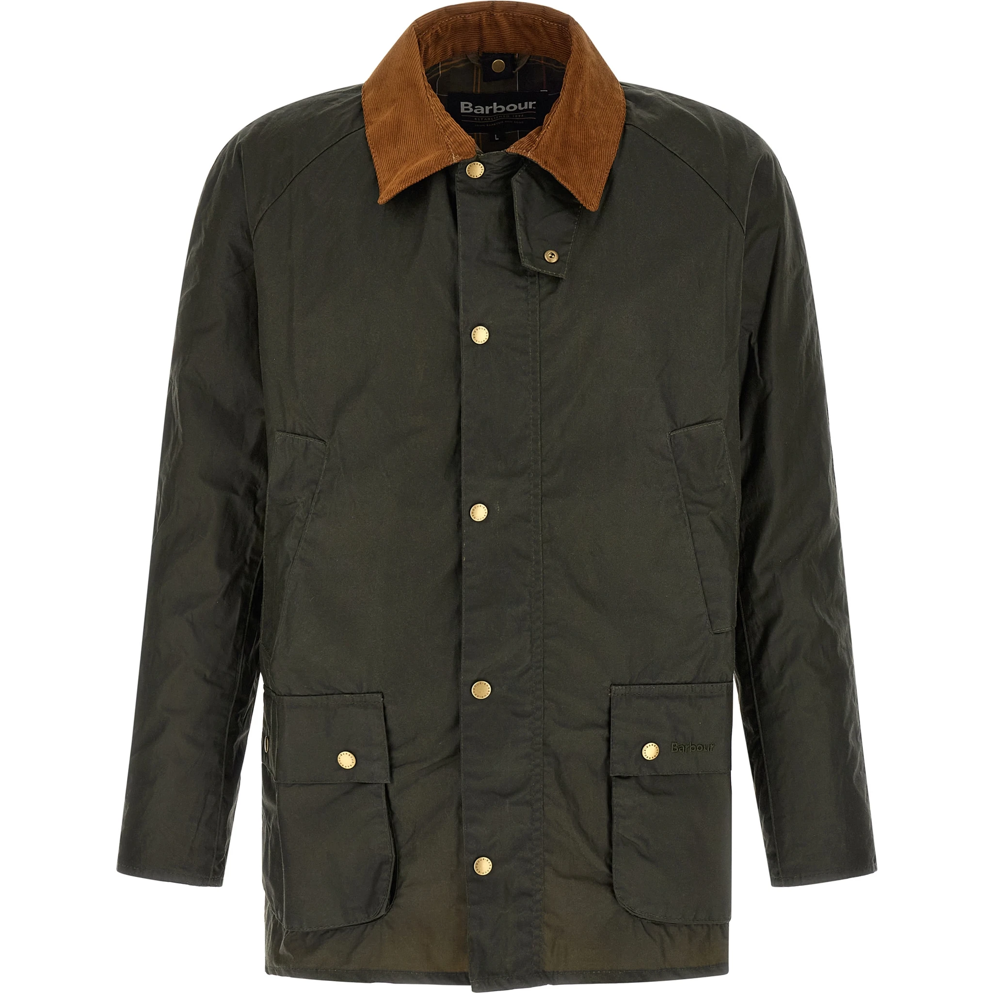 Bicolor Cotton Full-Length Jacket