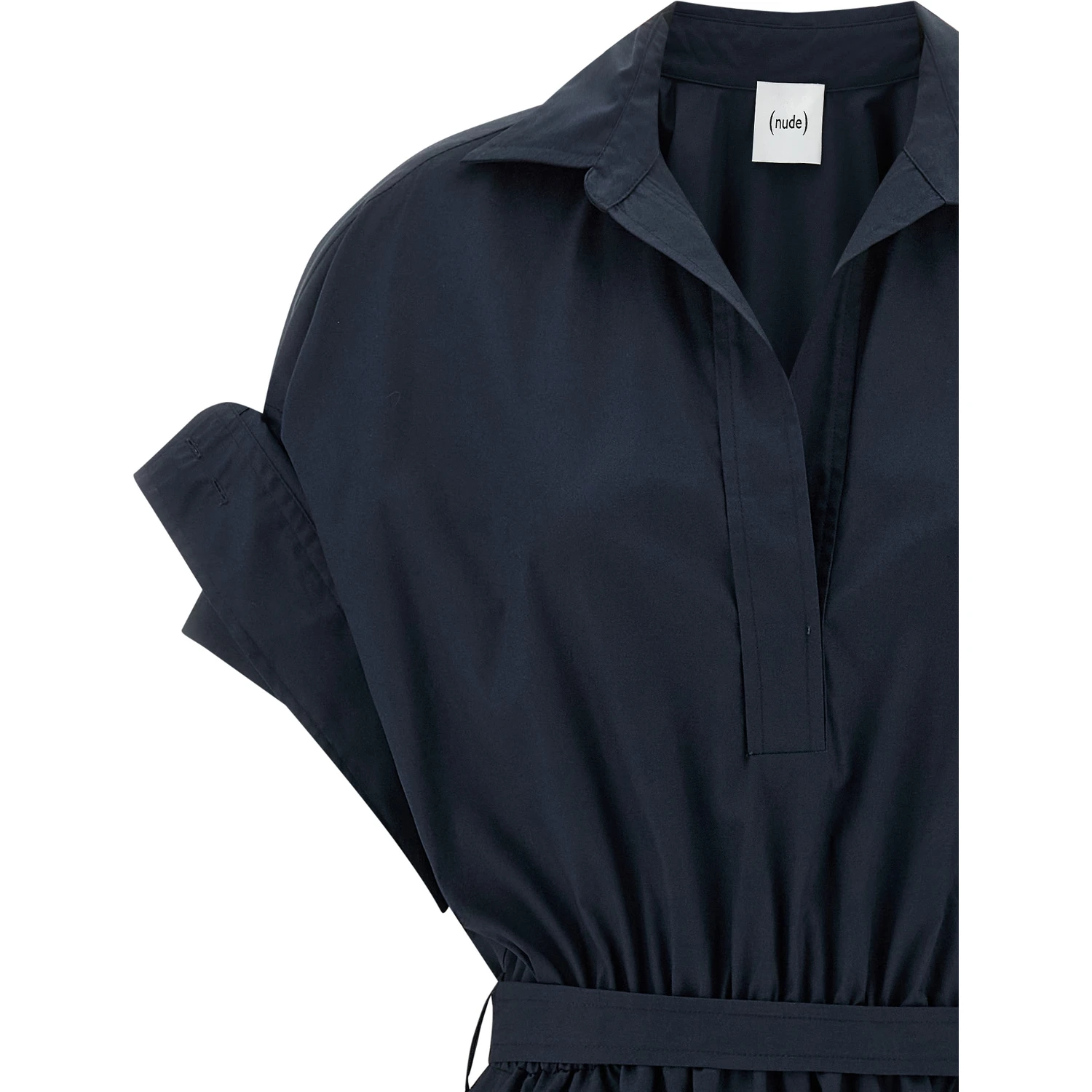 Blue Cotton Midi Dress