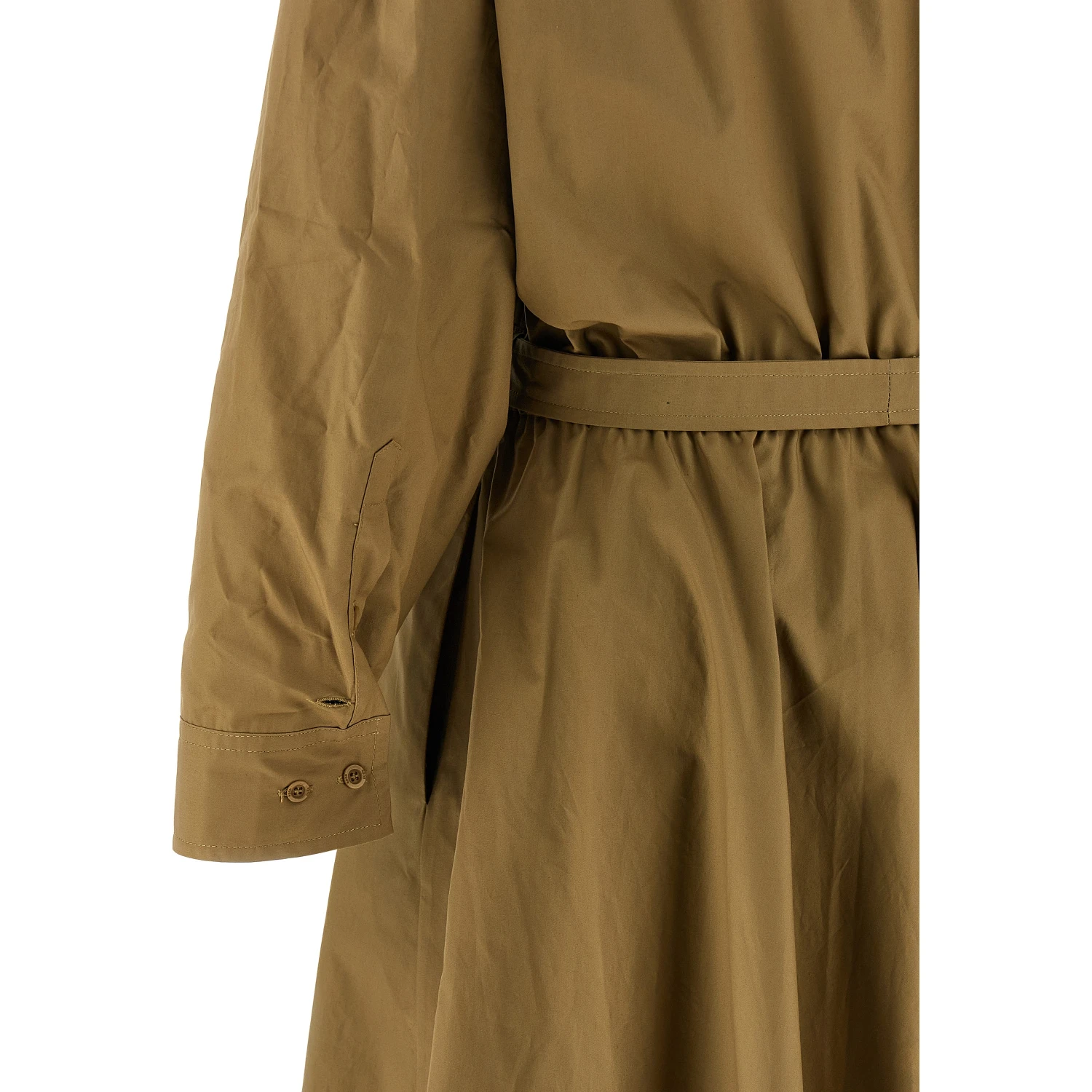 Bicolor Cotton Midi Dress