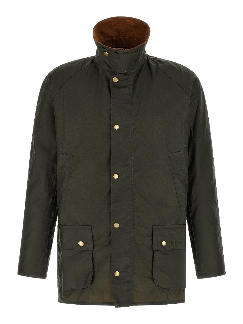Bicolor Cotton Full-Length Jacket