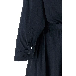 Blue Cotton Midi Dress