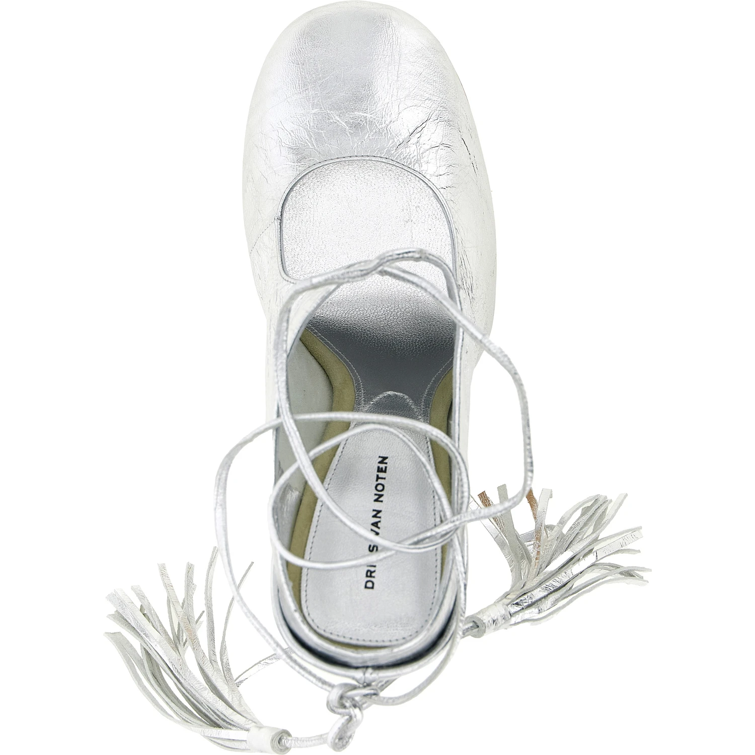Silver Lamb Leather High Heel Pumps