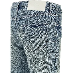 Blue Cotton Skinny Jeans