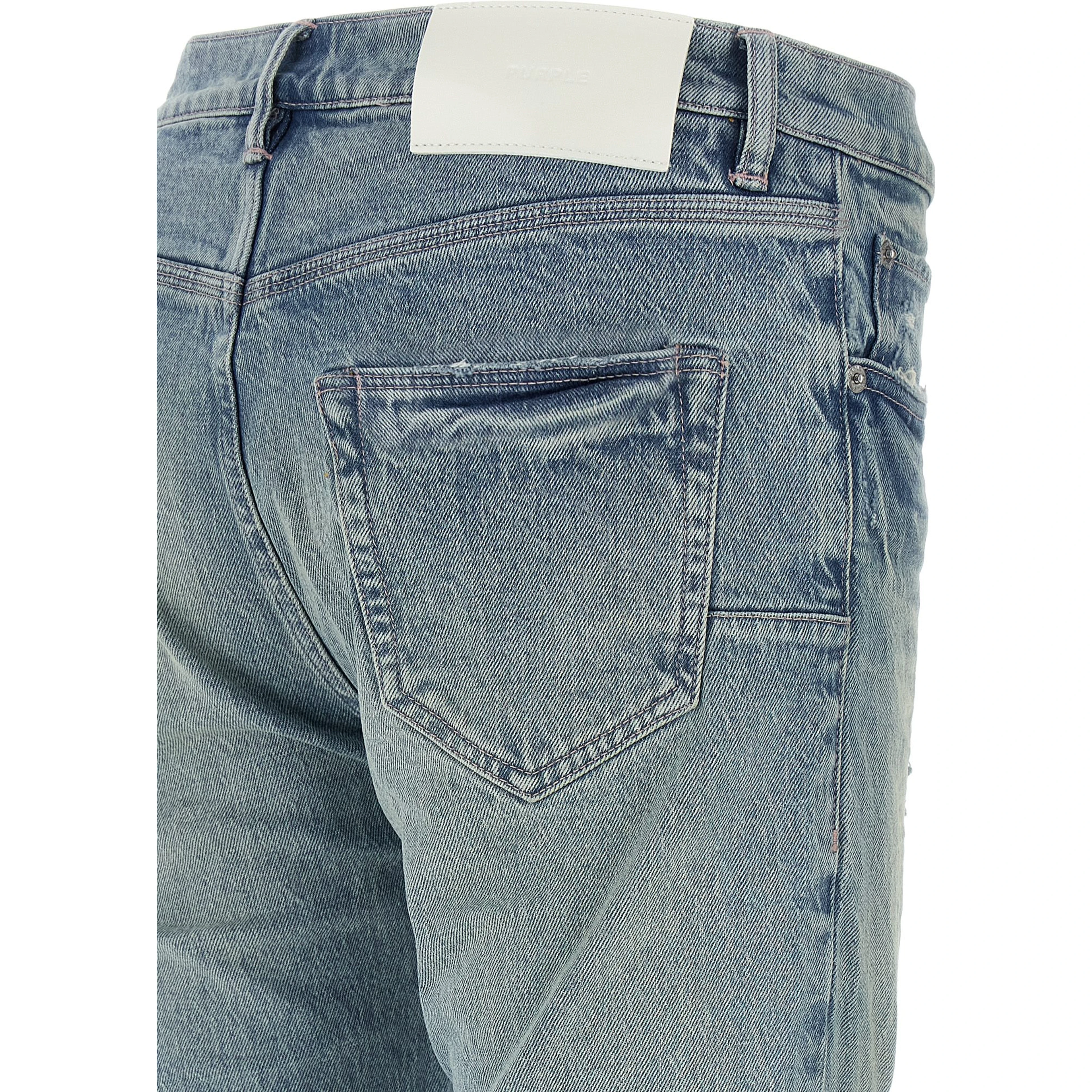 Blue Cotton Skinny Jeans