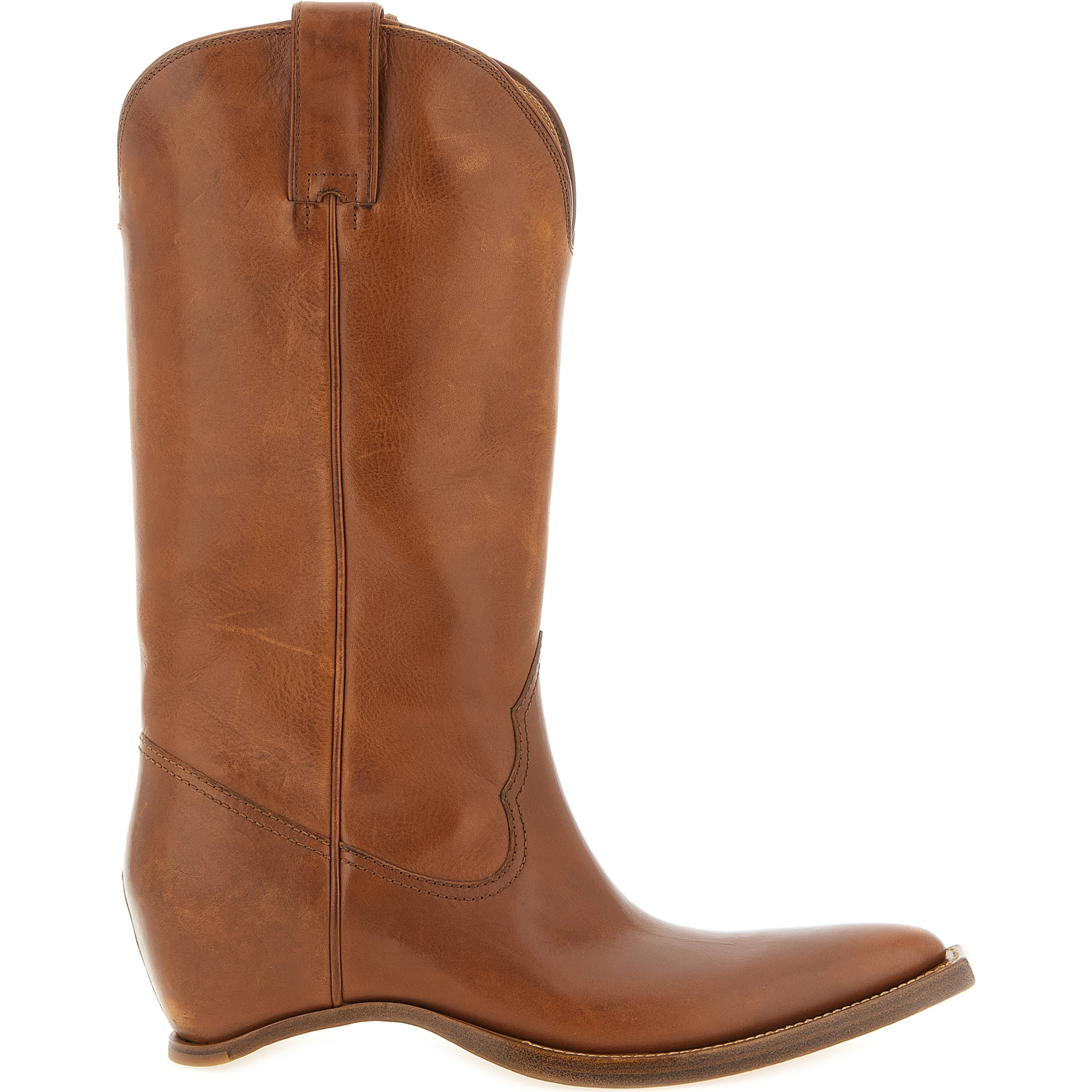 Brown Bovine Leather Chelsea Boots