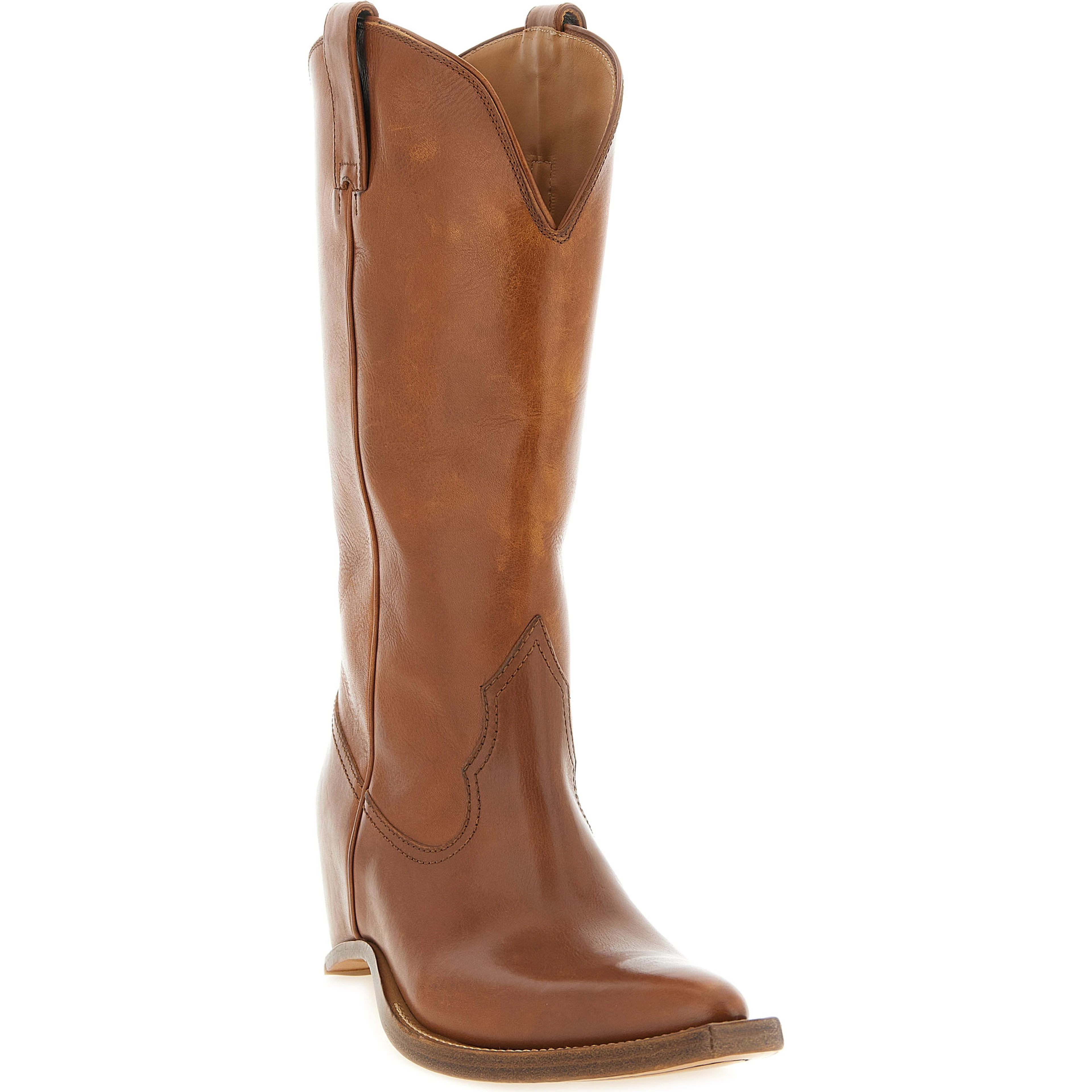 Brown Bovine Leather Chelsea Boots