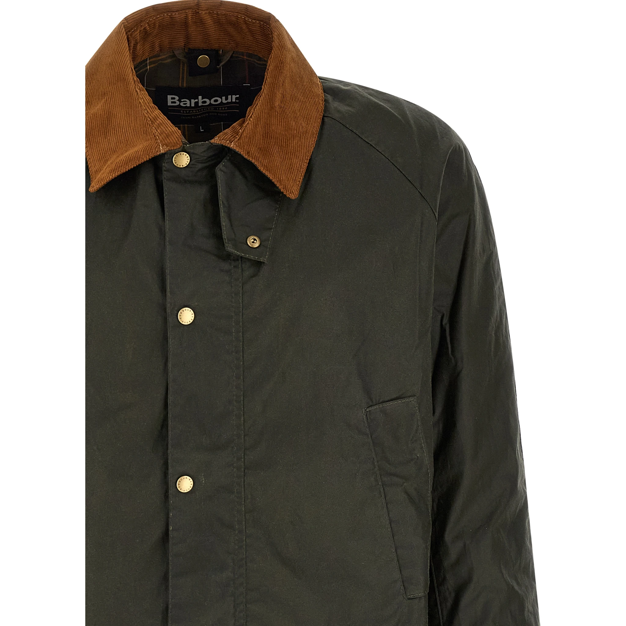 Bicolor Cotton Full-Length Jacket