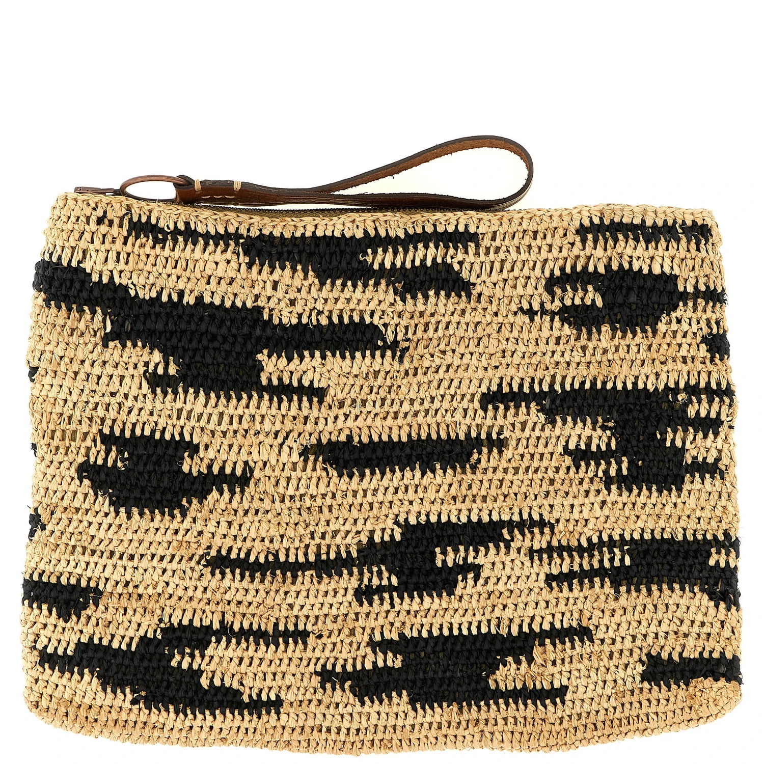 Multicolor Raffia Clutch Bag