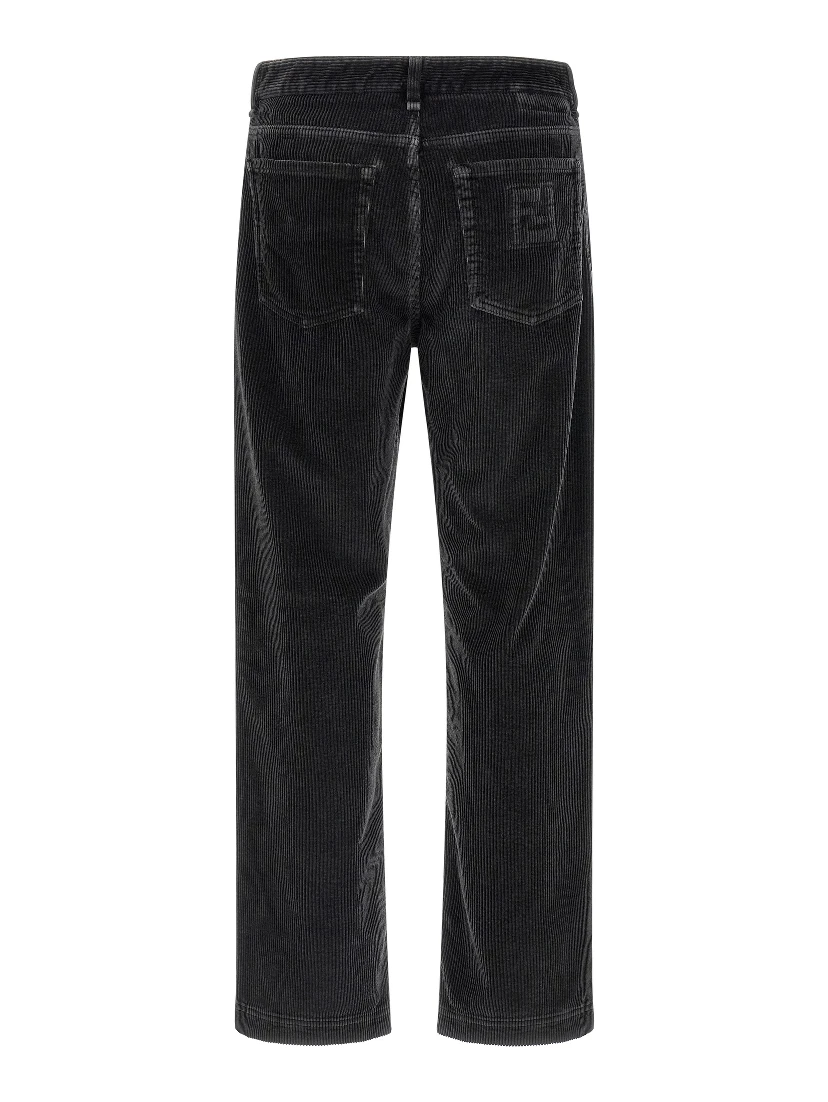 Gray Cotton Casual Pants