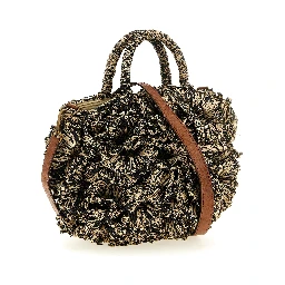 Bicolor Raffia Handbag