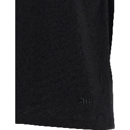 Black Cotton Sleeveles T-Shirt