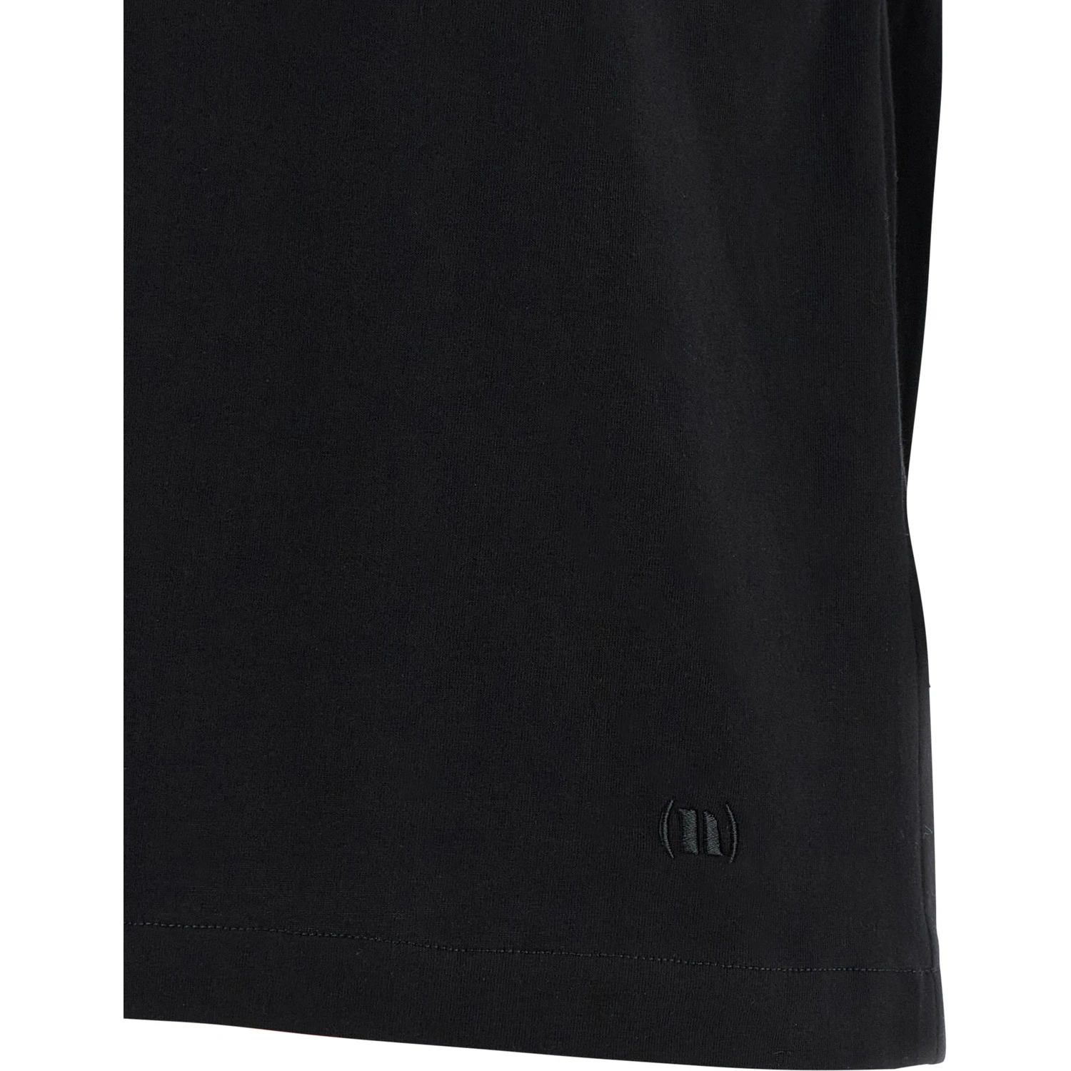Black Cotton Sleeveles T-Shirt