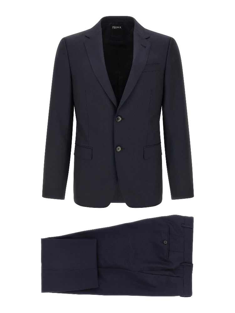 Blue Wool Two-Piece Suit