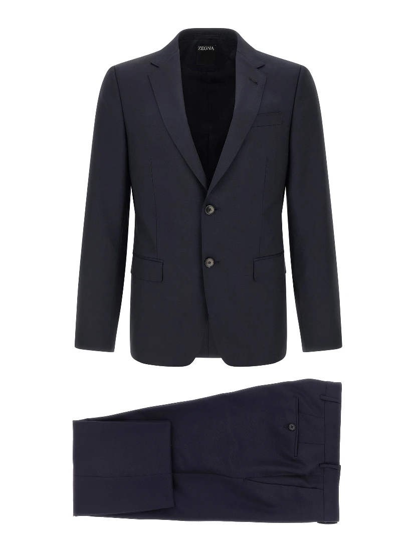 Blue Wool Two-Piece Suit