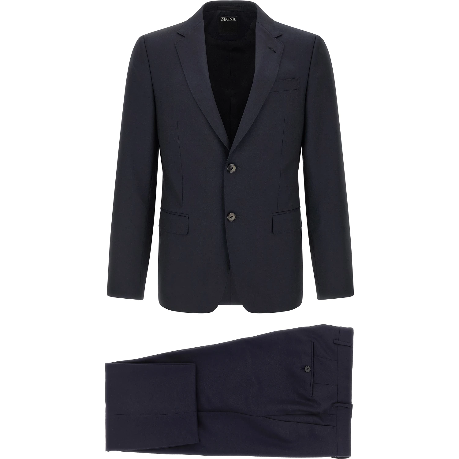 Blue Wool Two-Piece Suit