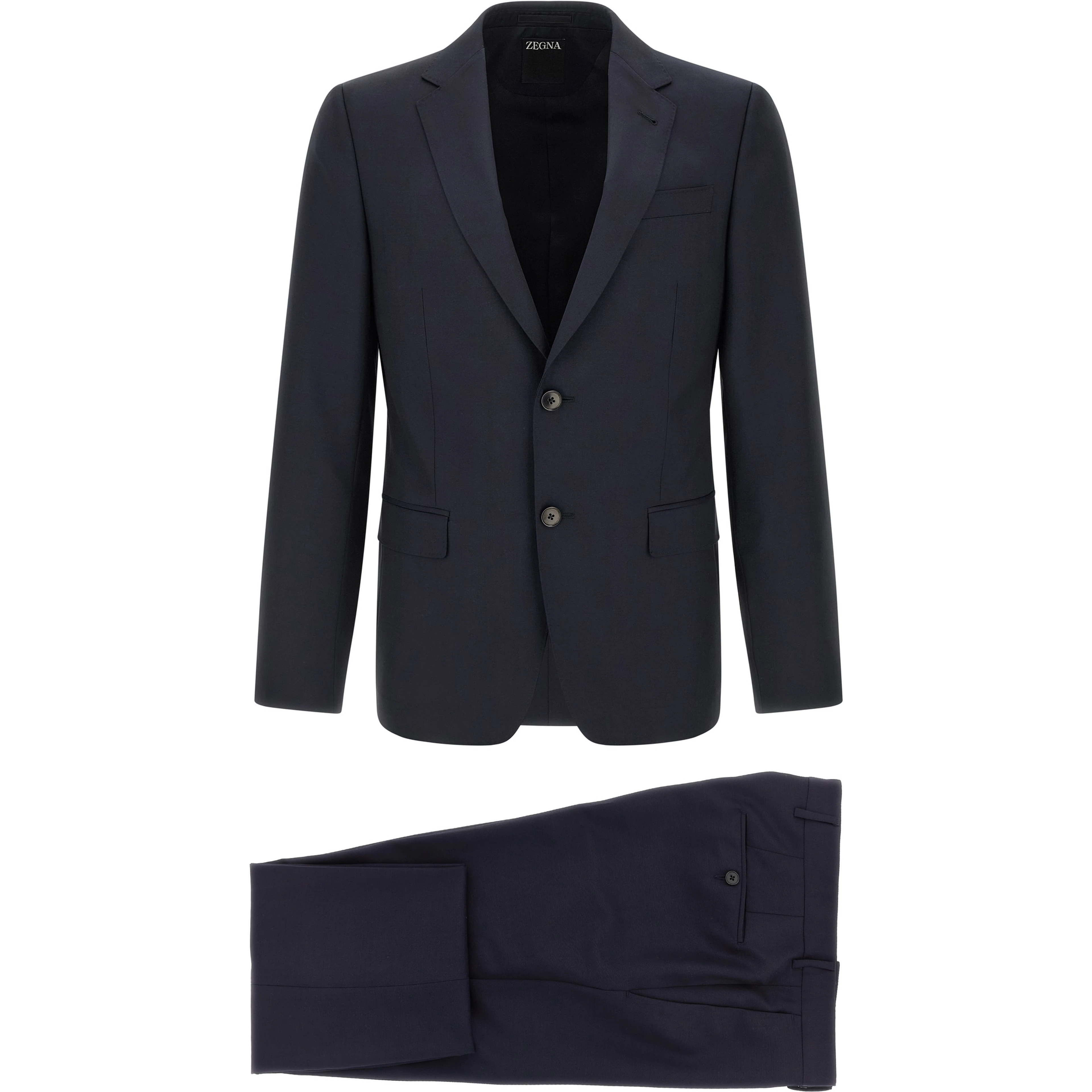 Blue Wool Two-Piece Suit