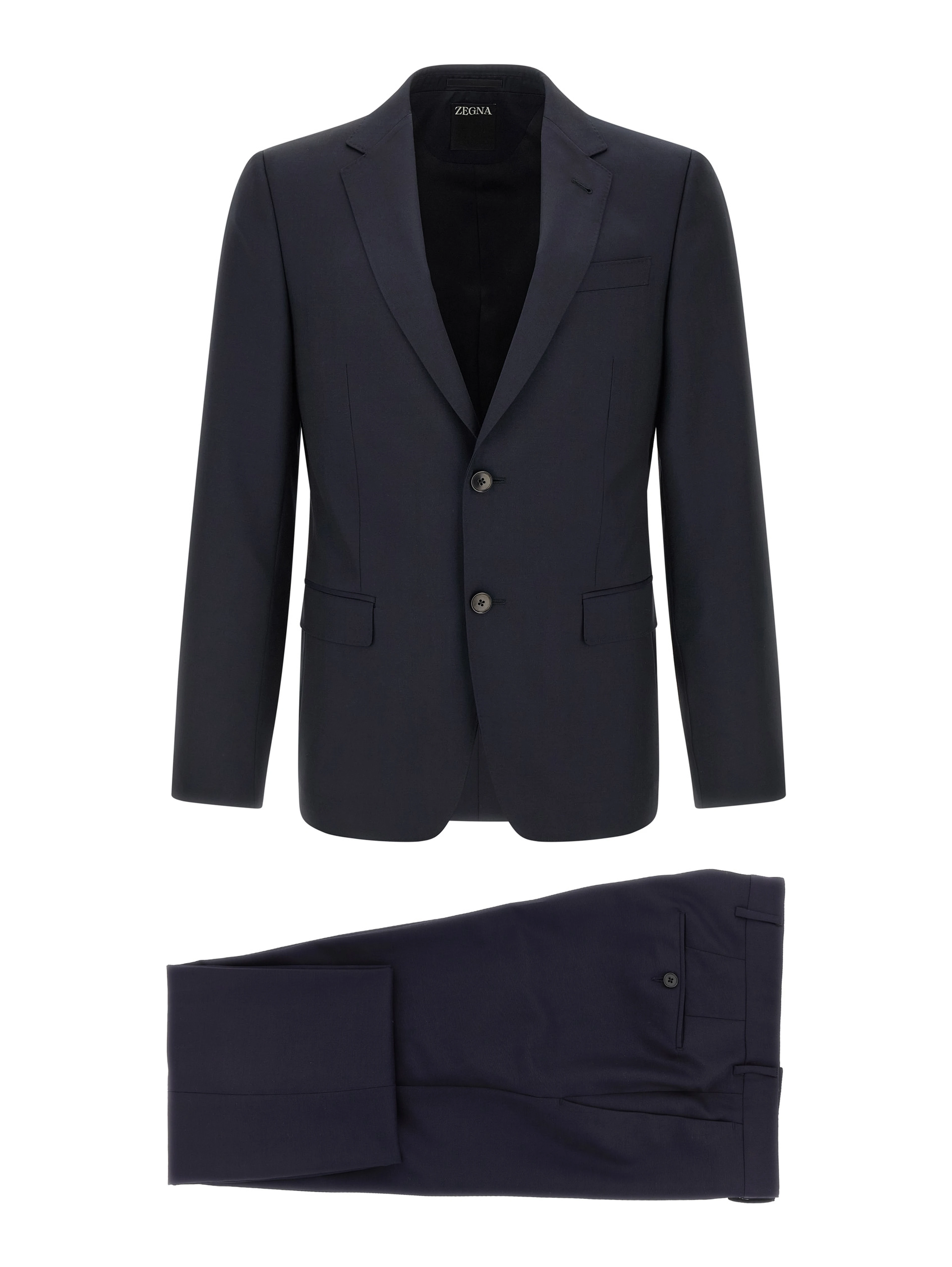 Blue Wool Two-Piece Suit