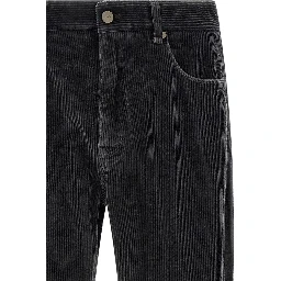 Gray Cotton Casual Pants