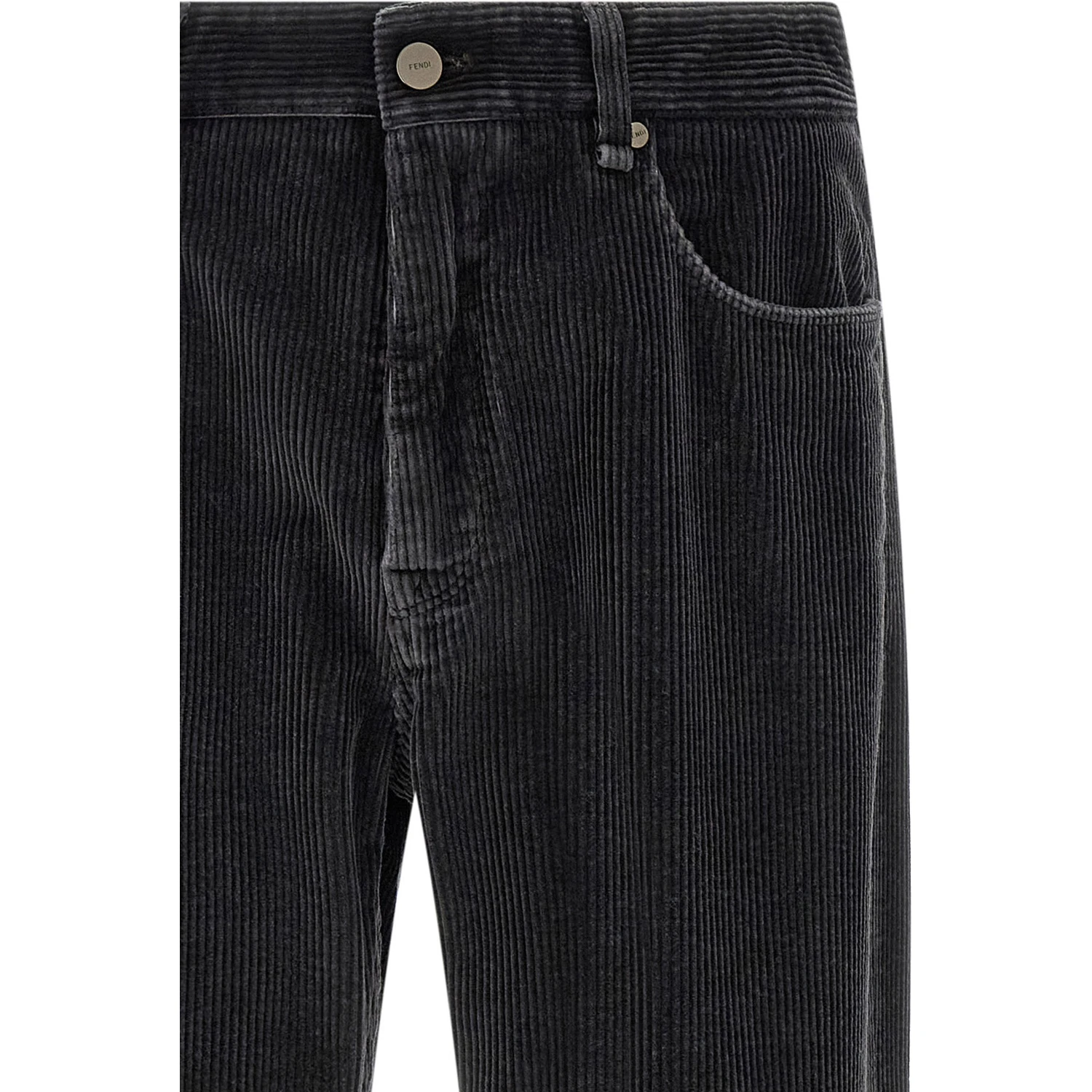 Gray Cotton Casual Pants
