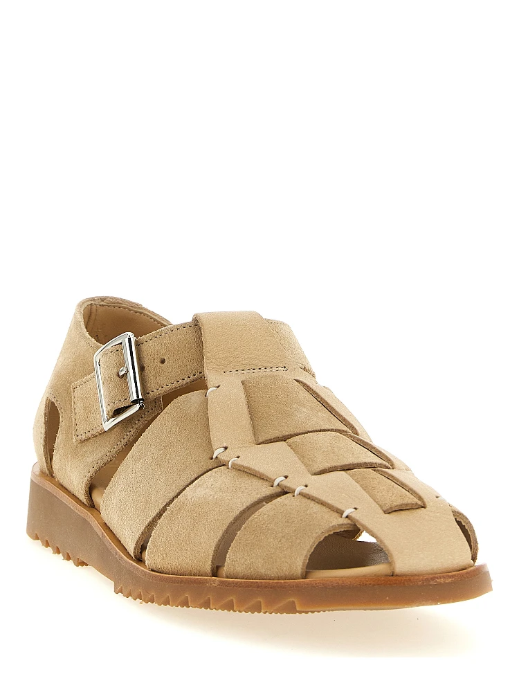 Beige Calfskin Flat Sandals alternative
