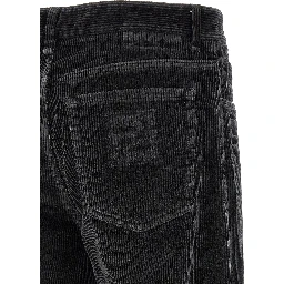 Gray Cotton Casual Pants