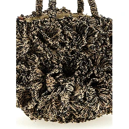 Bicolor Raffia Handbag