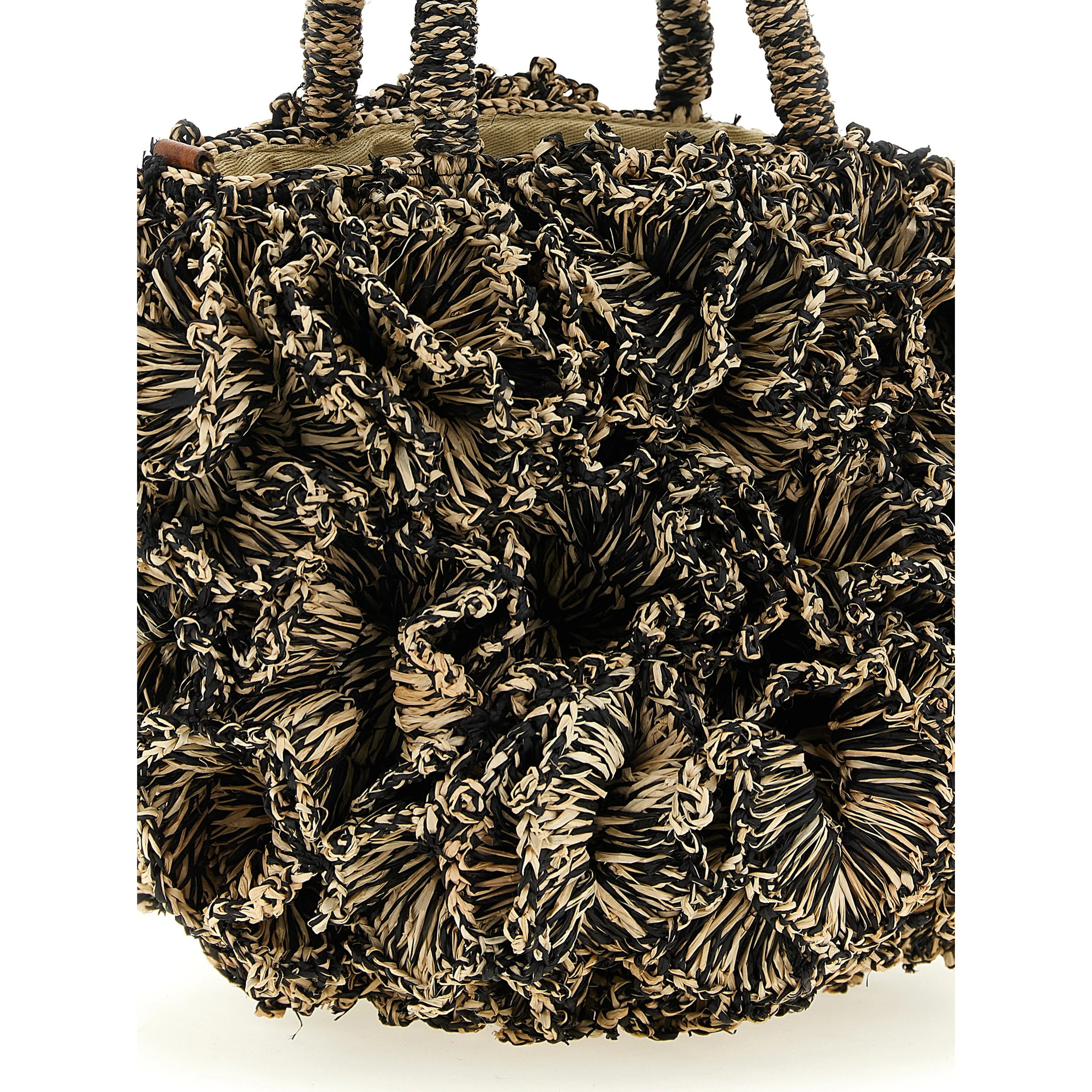 Bicolor Raffia Handbag