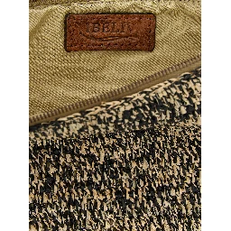Bicolor Raffia Clutch Bag