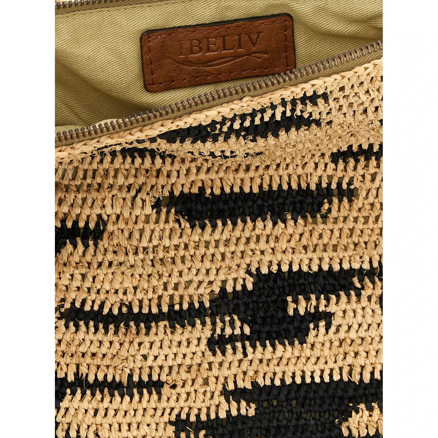 Multicolor Raffia Clutch Bag