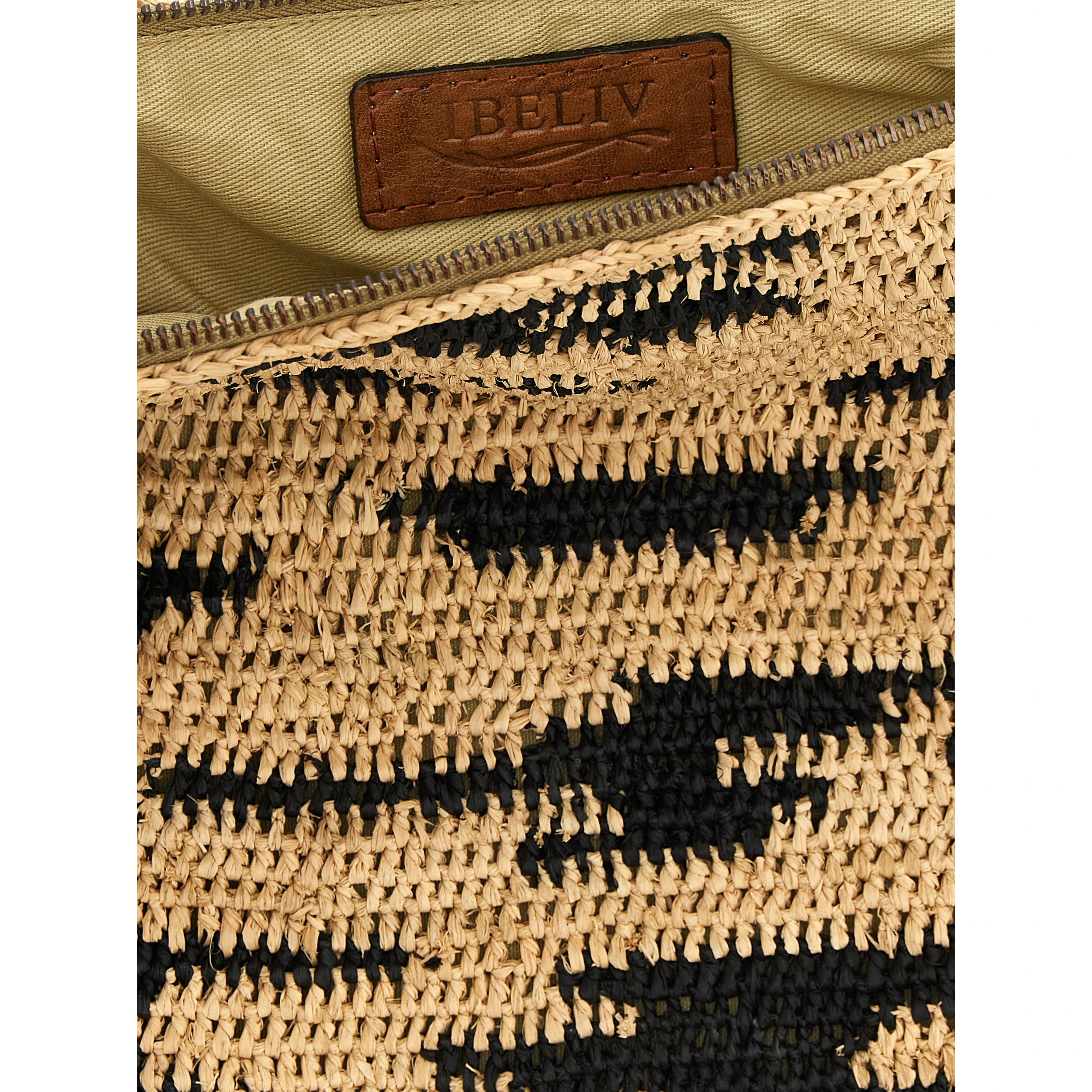 Multicolor Raffia Clutch Bag