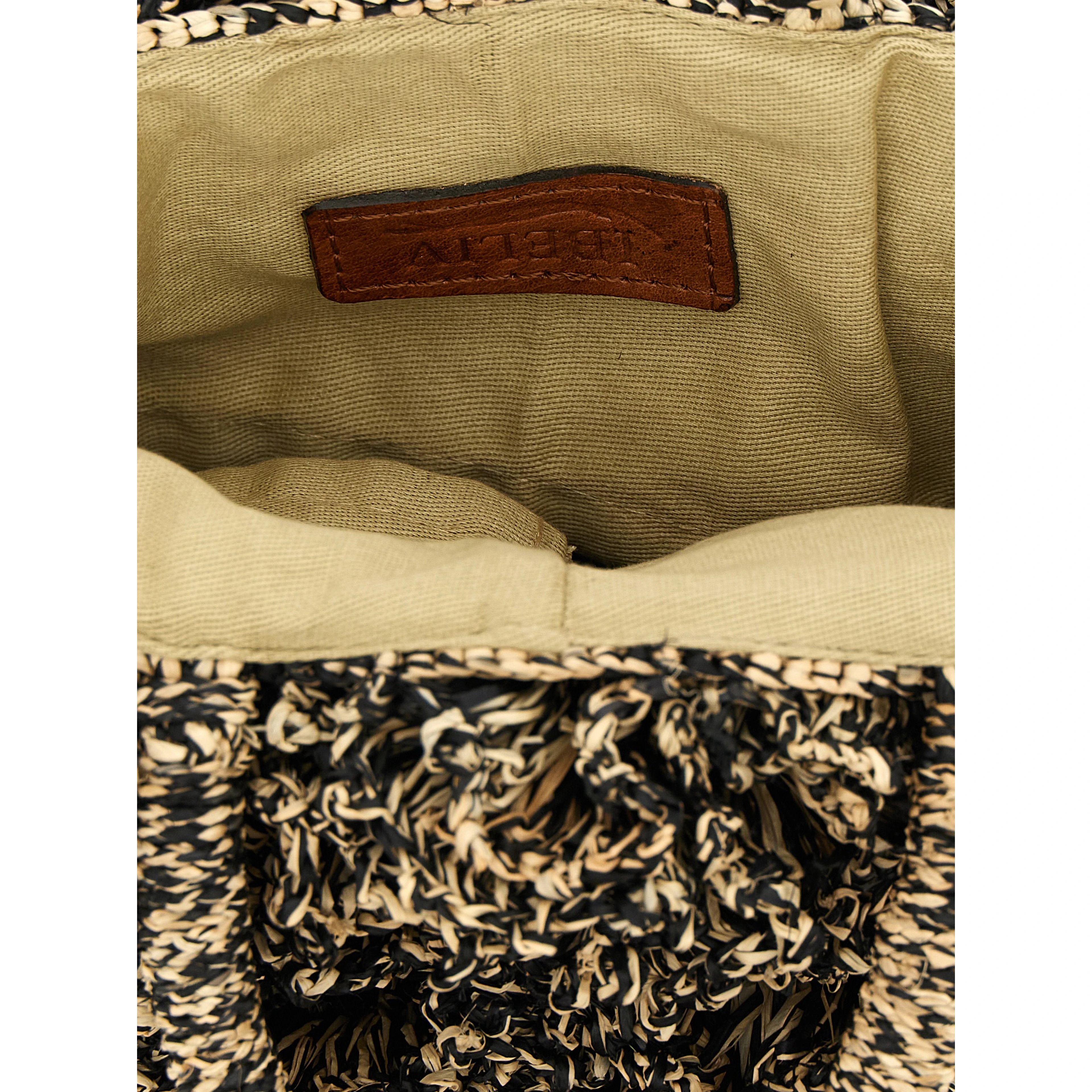 Bicolor Raffia Handbag