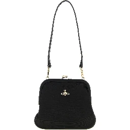 Black Viscose Clutch Bag