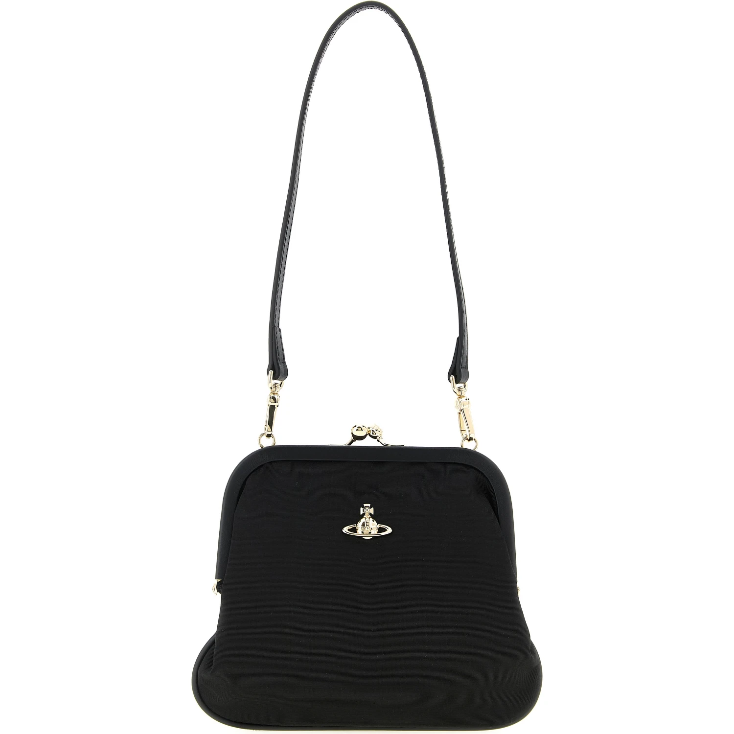 Black Viscose Clutch Bag