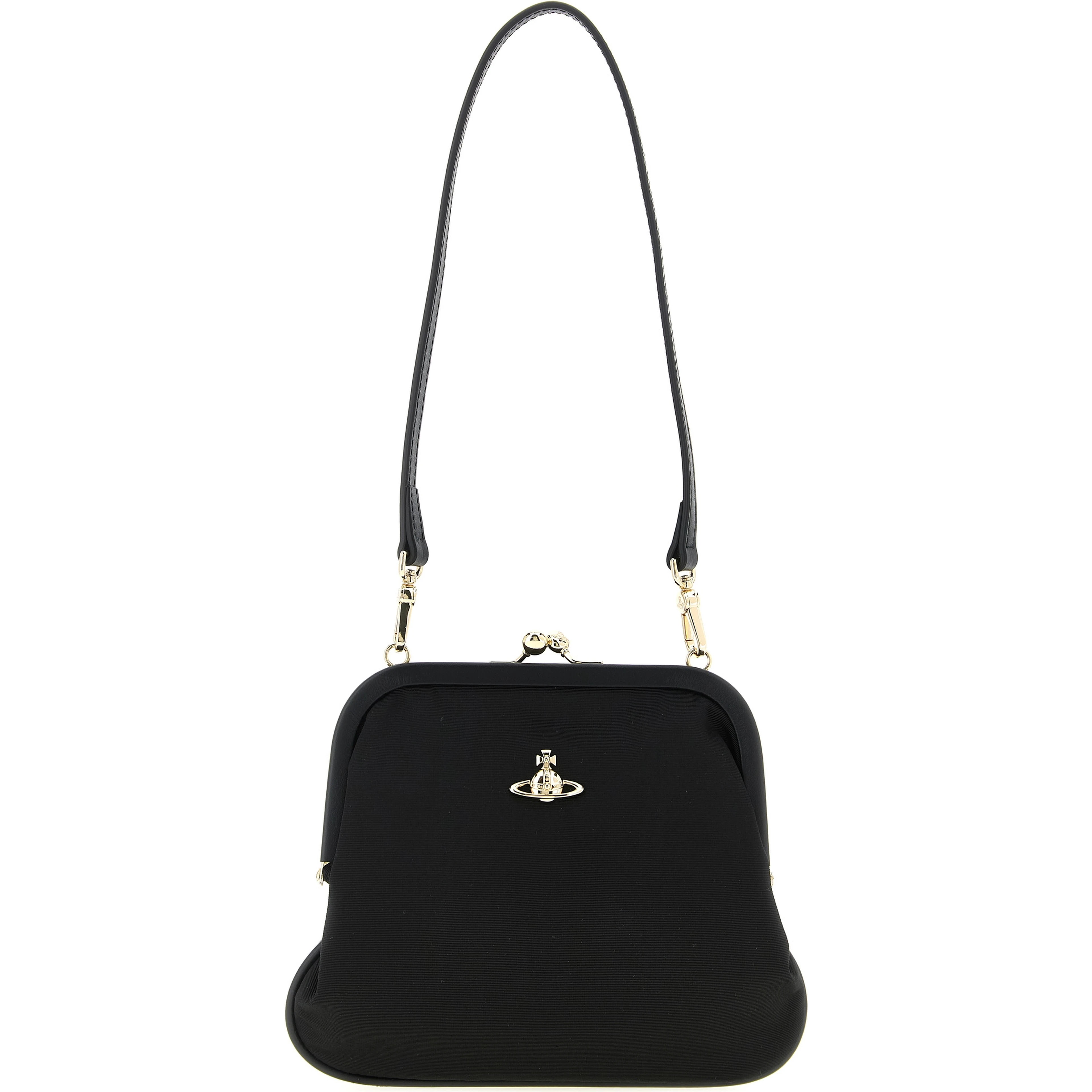 Black Viscose Clutch Bag