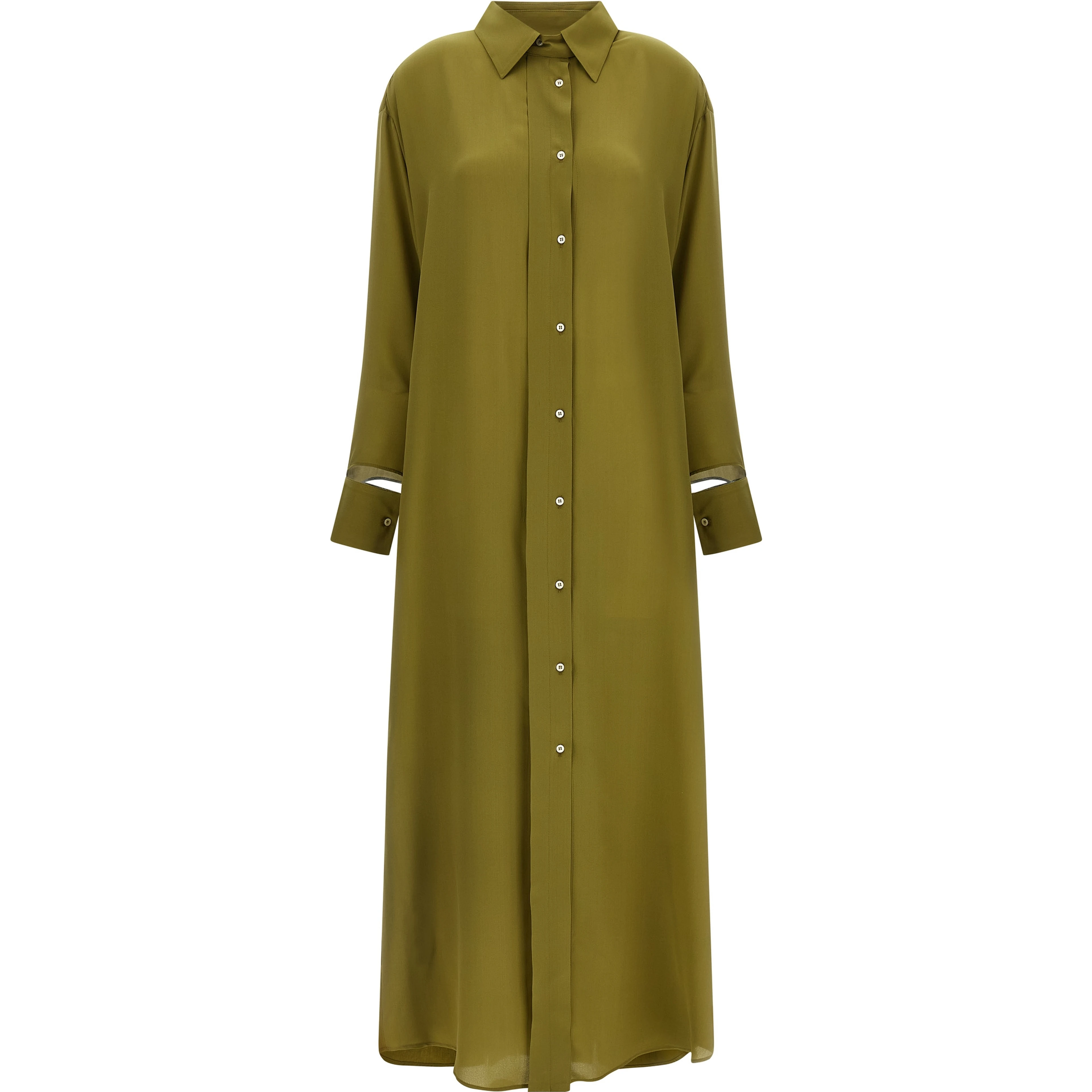 Bicolor Silk Long Dress
