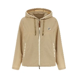 Beige Polyester Shell Jacket